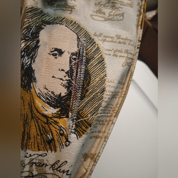 Handmade antique/vintage possibly silk Margaret Smith Patriotic bag - Picture 10 of 16